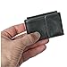 Sehr Kleine Geldbörse / Mini Portemonnaie aus Leder, für Damen und Herren, Schwarz, Branco 103 - 3